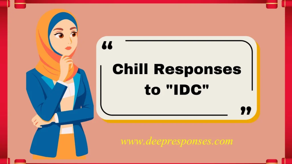 Chill Responses to "IDC"