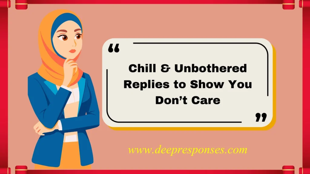 Chill & Unbothered Replies to Show You Don’t Care