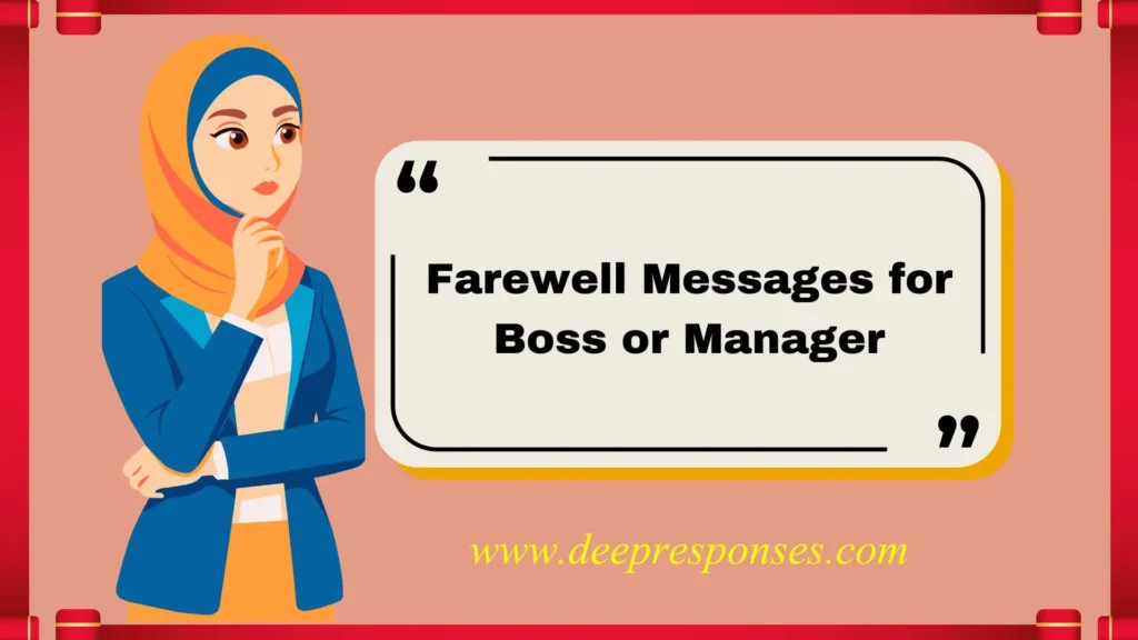 Farewell Messages for Boss or Manager