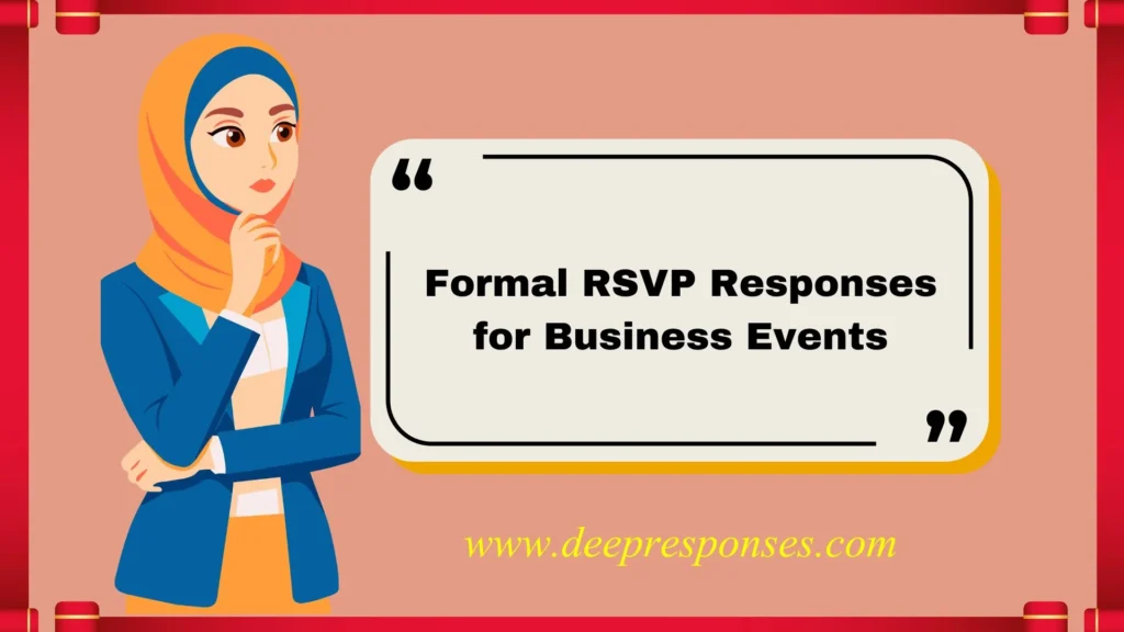 Formal RSVP Responses for Business Events