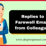 Replies to Farewell Email from Colleague