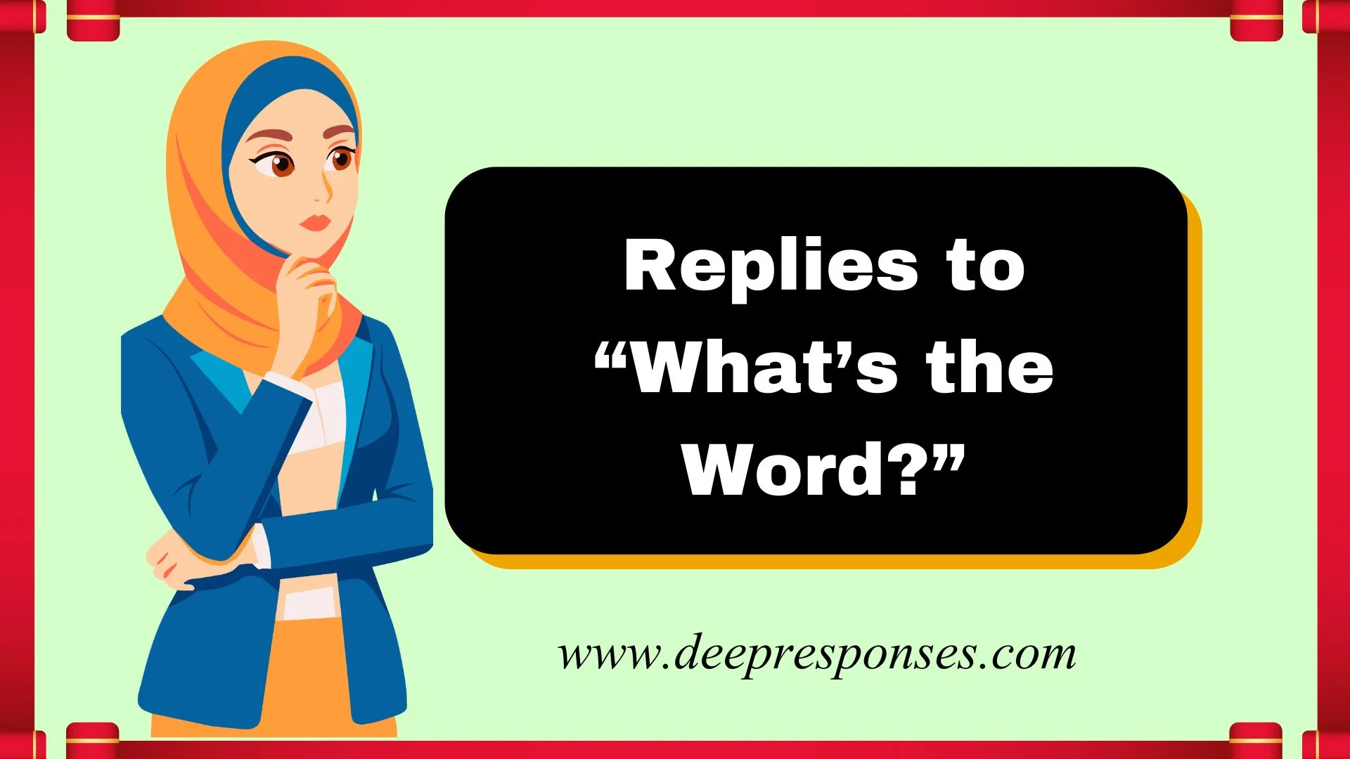 Replies to “What’s the Word?”